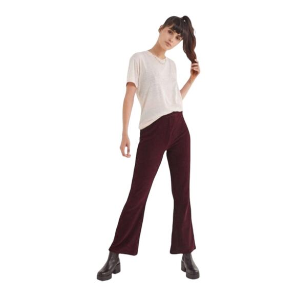 Urban Outfitters Cassidy Ribbed Velour Flare Pants - Picture 1 of 4